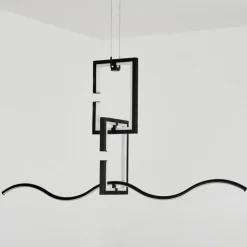 Suspension Chlak LED Noir, 3 lumières, Télécommandes