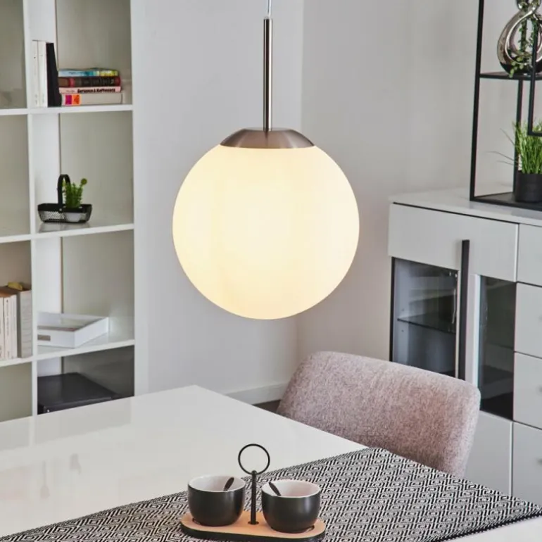 Suspension Cochuna Nickel mat, 1 lumière