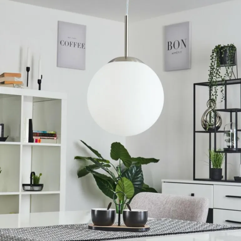 Suspension Cochuna Nickel mat, 1 lumière