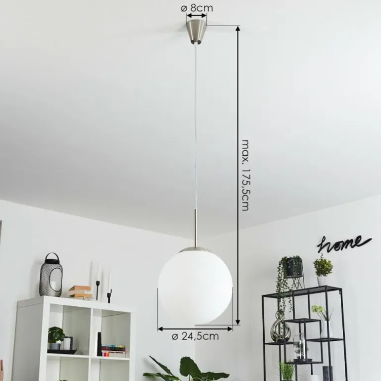 Suspension Cochuna Nickel mat, 1 lumière