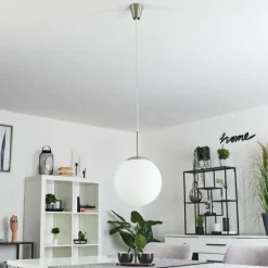 Suspension Cochuna Nickel mat, 1 lumière