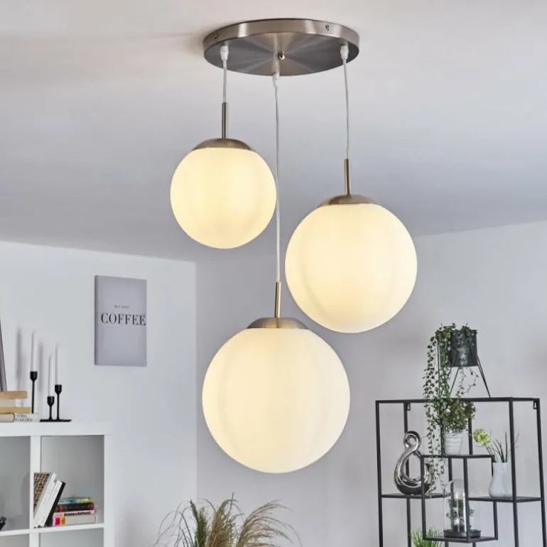 Suspension Cochuna Nickel mat, 3 lumières