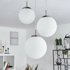 Suspension Cochuna Nickel mat, 3 lumières