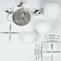 Suspension Cochuna Nickel mat, 3 lumières