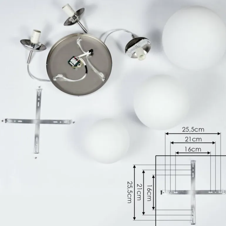 Suspension Cochuna Nickel mat, 3 lumières