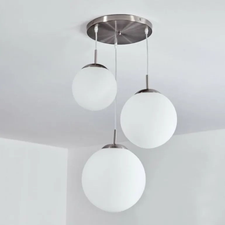 Suspension Cochuna Nickel mat, 3 lumières