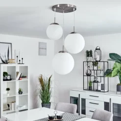 Suspension Cochuna Nickel mat, 3 lumières