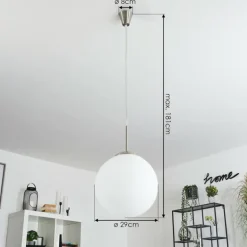 Suspension Cochuna Nickel mat, 1 lumière