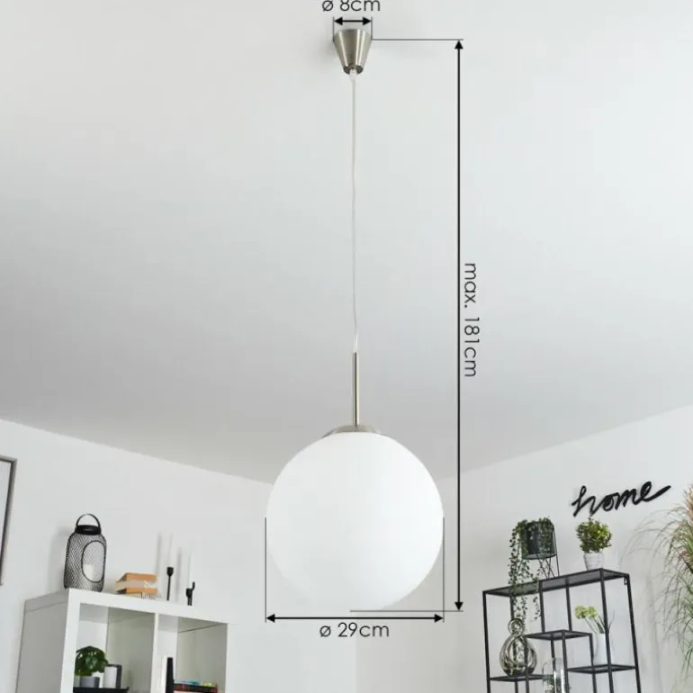 Suspension Cochuna Nickel mat, 1 lumière