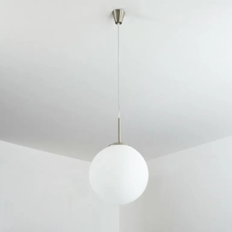 Suspension Cochuna Nickel mat, 1 lumière