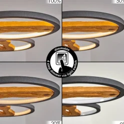 Suspension Cornol LED Écru, Noir, 1 lumière