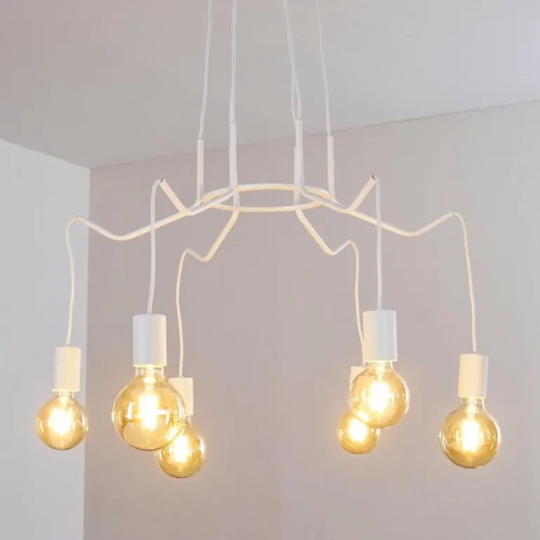 Suspension Cuyama Blanc, 6 lumières