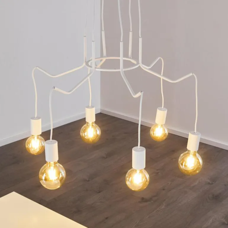 Suspension Cuyama Blanc, 6 lumières