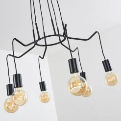 Suspension Cuyama Noir, 6 lumières