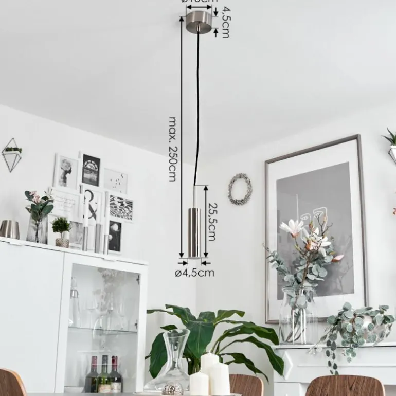Suspension Dalheim LED Nickel mat, 1 lumière