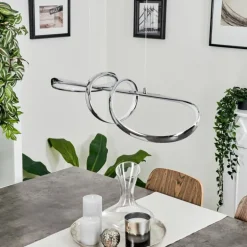 Suspension Dauntey LED Nickel mat, 1 lumière