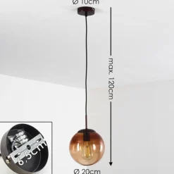Suspension Degevos Brun, 1 lumière