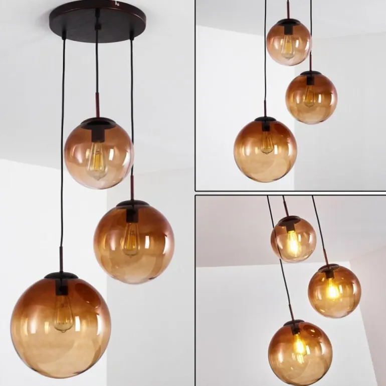 Suspension Degevos Brun, 3 lumières