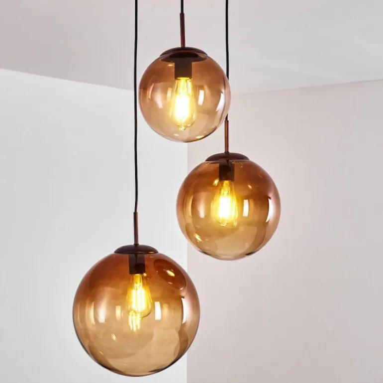 Suspension Degevos Brun, 3 lumières