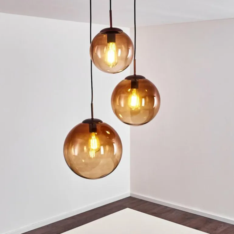 Suspension Degevos Brun, 3 lumières