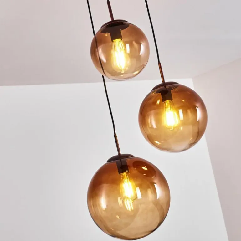Suspension Degevos Brun, 3 lumières