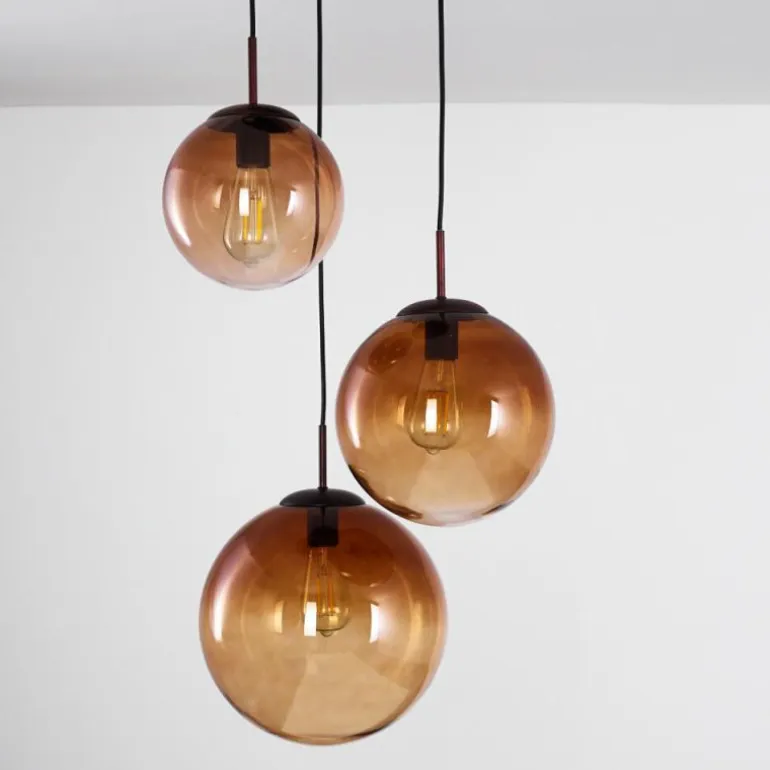 Suspension Degevos Brun, 3 lumières