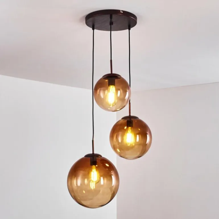 Suspension Degevos Brun, 3 lumières