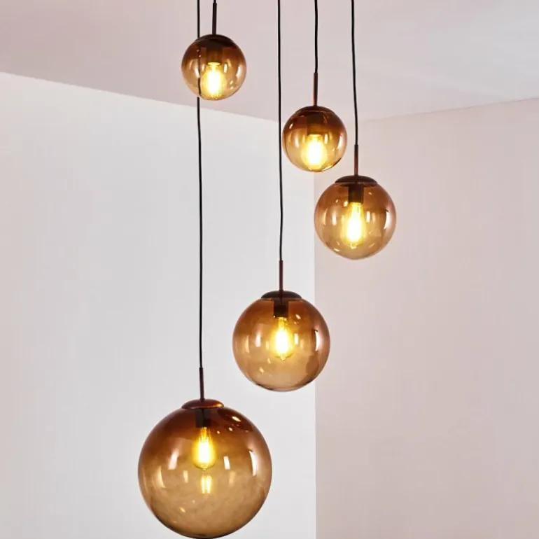 Suspension Degevos Brun, 5 lumières