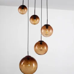 Suspension Degevos Brun, 5 lumières