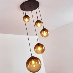 Suspension Degevos Brun, 5 lumières
