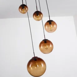 Suspension Degevos Brun, 5 lumières