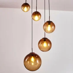 Suspension Degevos Brun, 5 lumières