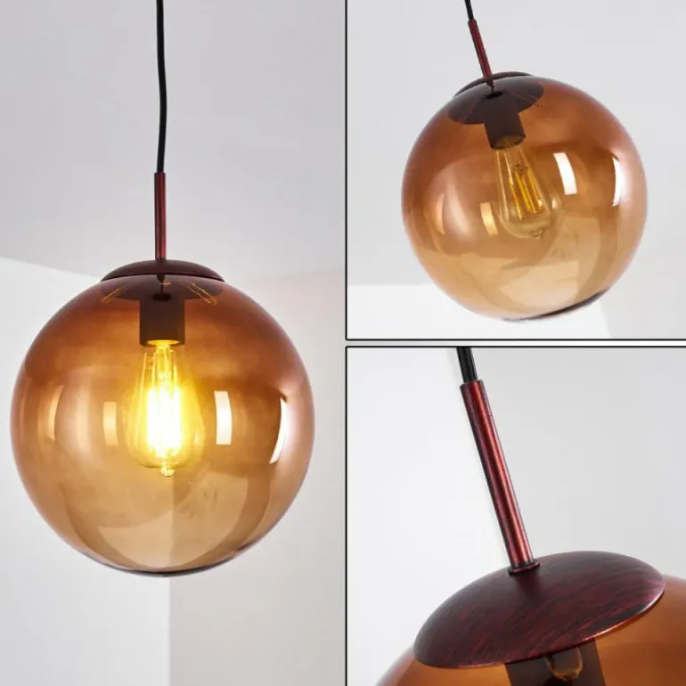 Suspension Degevos Brun, 1 lumière