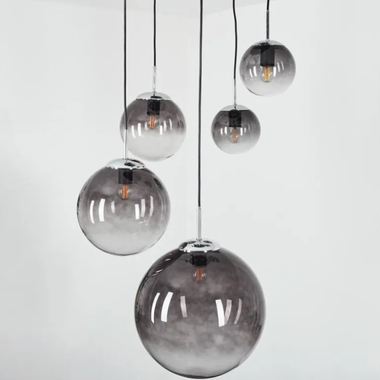Suspension Degevos Chrome, 5 lumières