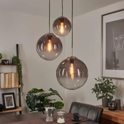 Suspension Degevos Gris, 3 lumières