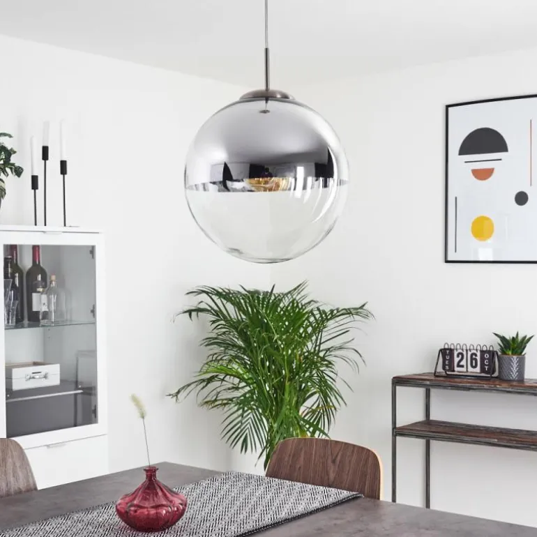 Suspension Degevos Nickel mat, 1 lumière