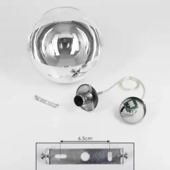 Suspension Degevos Nickel mat, 1 lumière