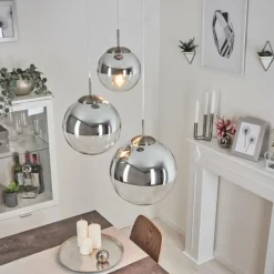 Suspension Degevos Nickel mat, 3 lumières