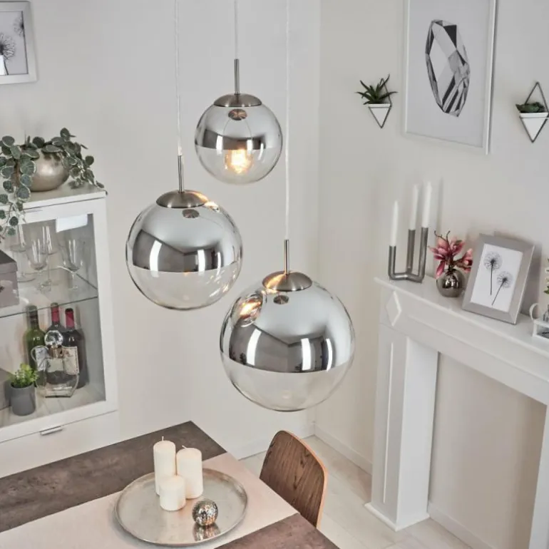 Suspension Degevos Nickel mat, 3 lumières
