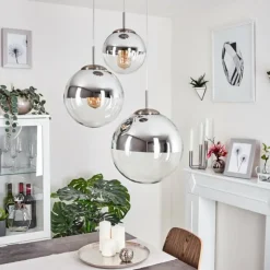 Suspension Degevos Nickel mat, 3 lumières