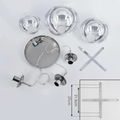 Suspension Degevos Nickel mat, 3 lumières