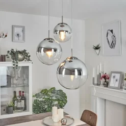 Suspension Degevos Nickel mat, 3 lumières