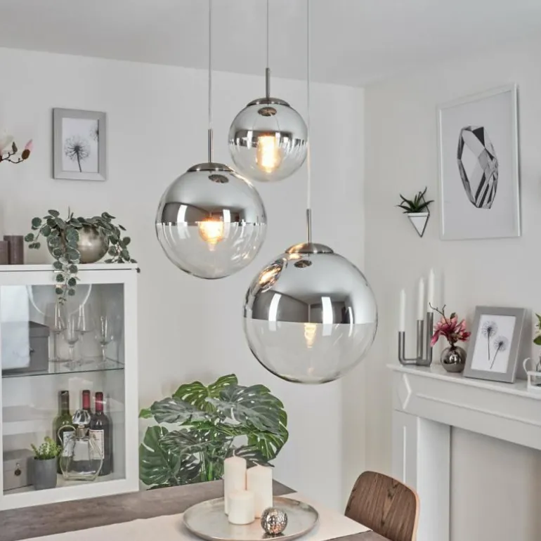 Suspension Degevos Nickel mat, 3 lumières