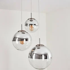 Suspension Degevos Nickel mat, 3 lumières