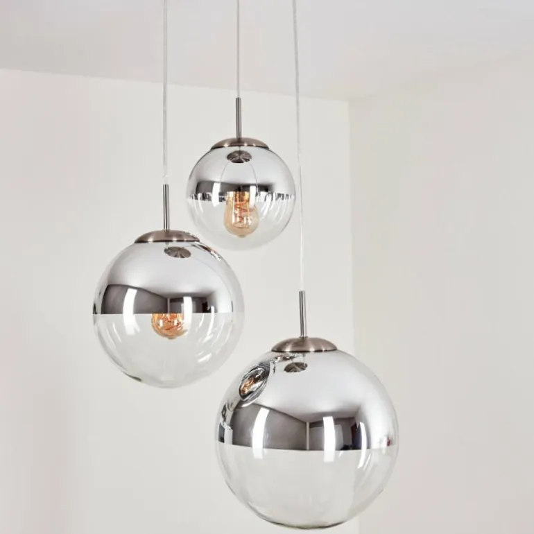 Suspension Degevos Nickel mat, 3 lumières