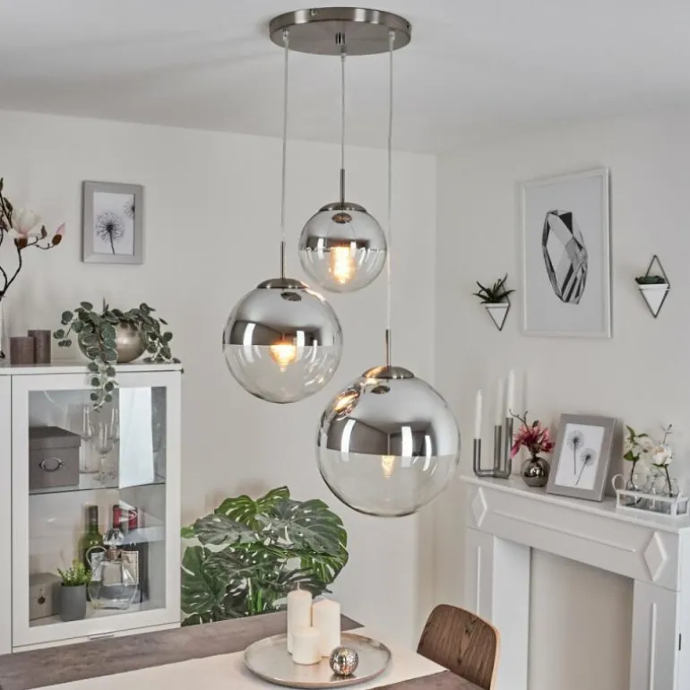 Suspension Degevos Nickel mat, 3 lumières