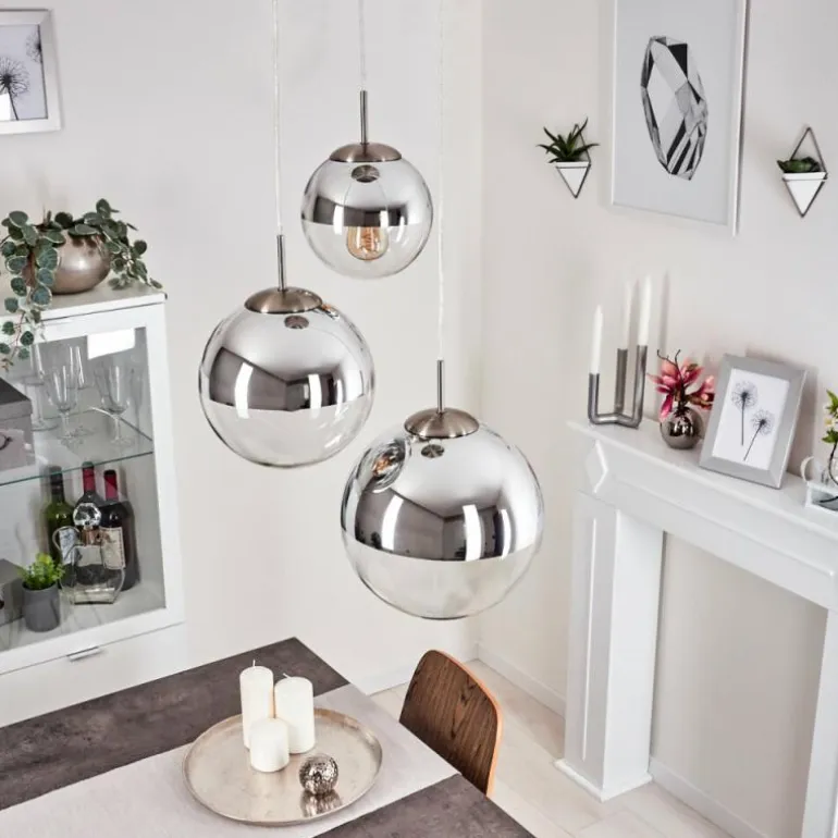 Suspension Degevos Nickel mat, 3 lumières