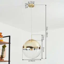 Suspension Degevos Or, 1 lumière