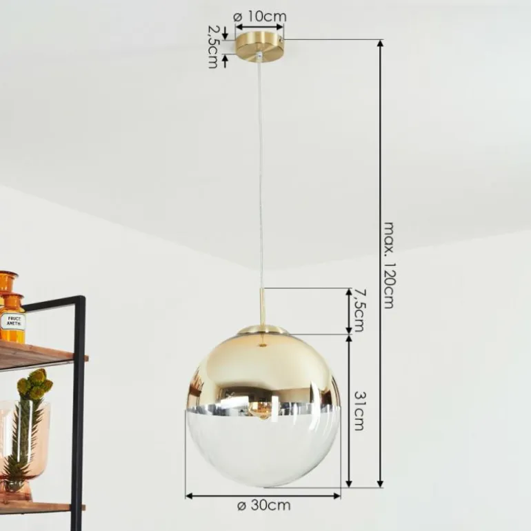 Suspension Degevos Or, 1 lumière