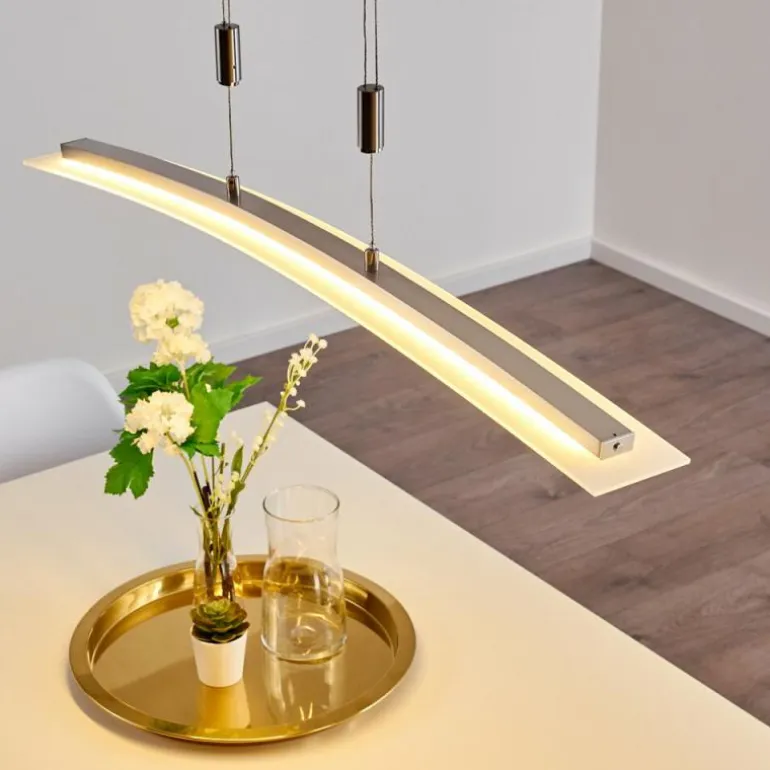 Suspension Delaware LED Argenté, 1 lumière